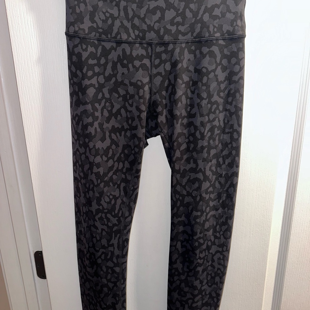 lululemon athletica Black Tonal Leopard Leggings